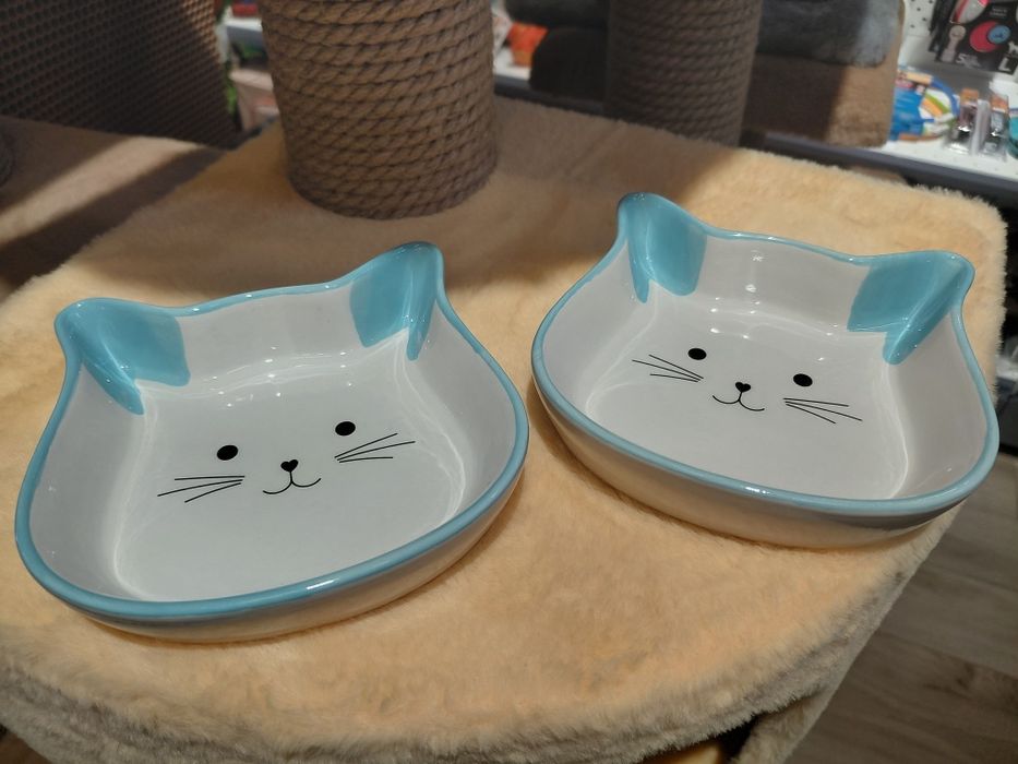 Керамическая миска для кошек, котов и котят