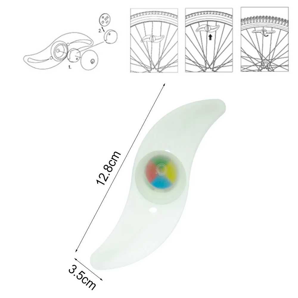 Lumini LED roti bicicleta multicolor RGBY