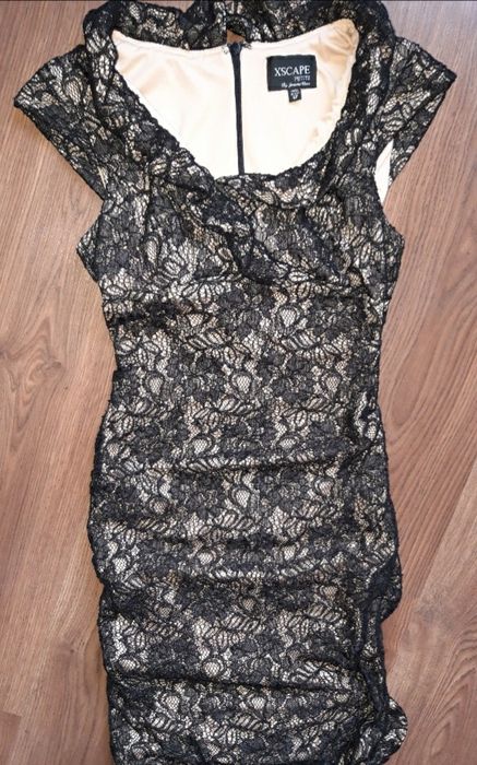 Елегантна официална дамска парти рокля с дантела размер  Xs S С