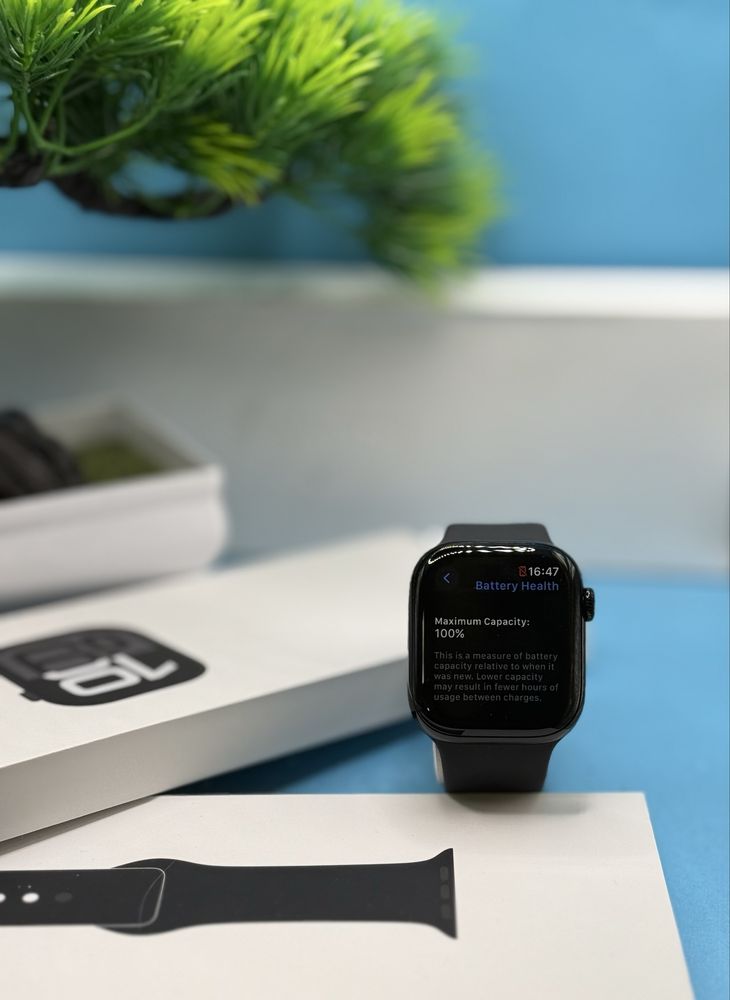 ГАРАНЦИОНЕН!!! Apple Watch 10 GPS, Jet Black Aluminum Case 42 мм
