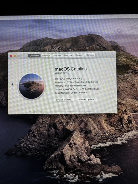 Настолен компютър iMac 21.5"Inch Late 2012 и2015г Intel 500gb/GeForce