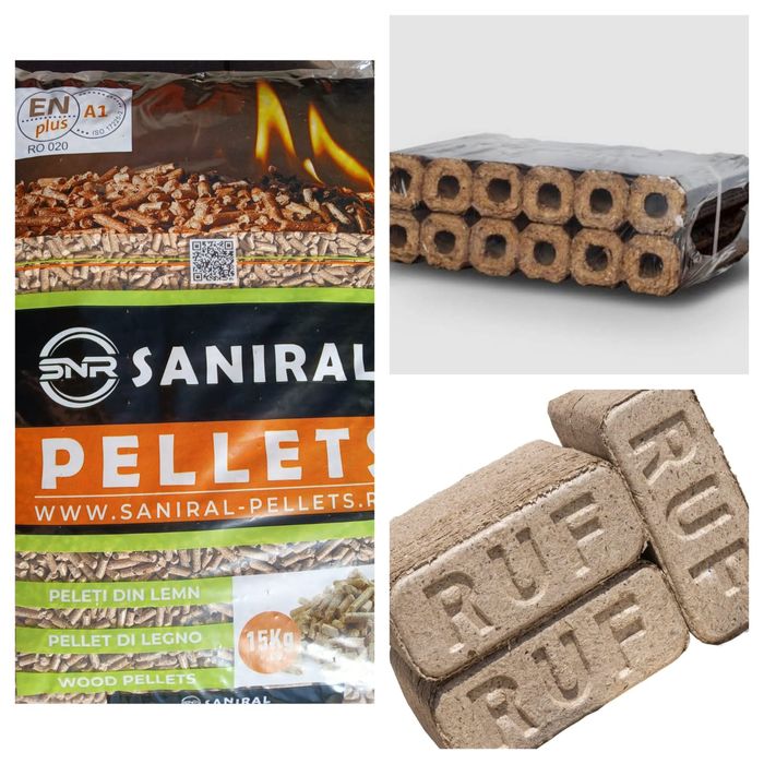 Peleți Rășinoase + Brichete FAG si Stejar< 》Transport GRATUIT 《