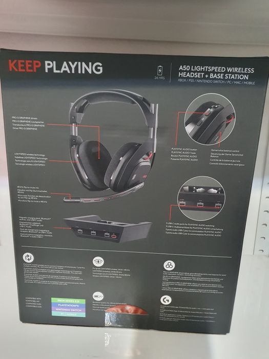 Casti Gaming Logitech Astro A50 + Statie incarcare Noi Sigilate