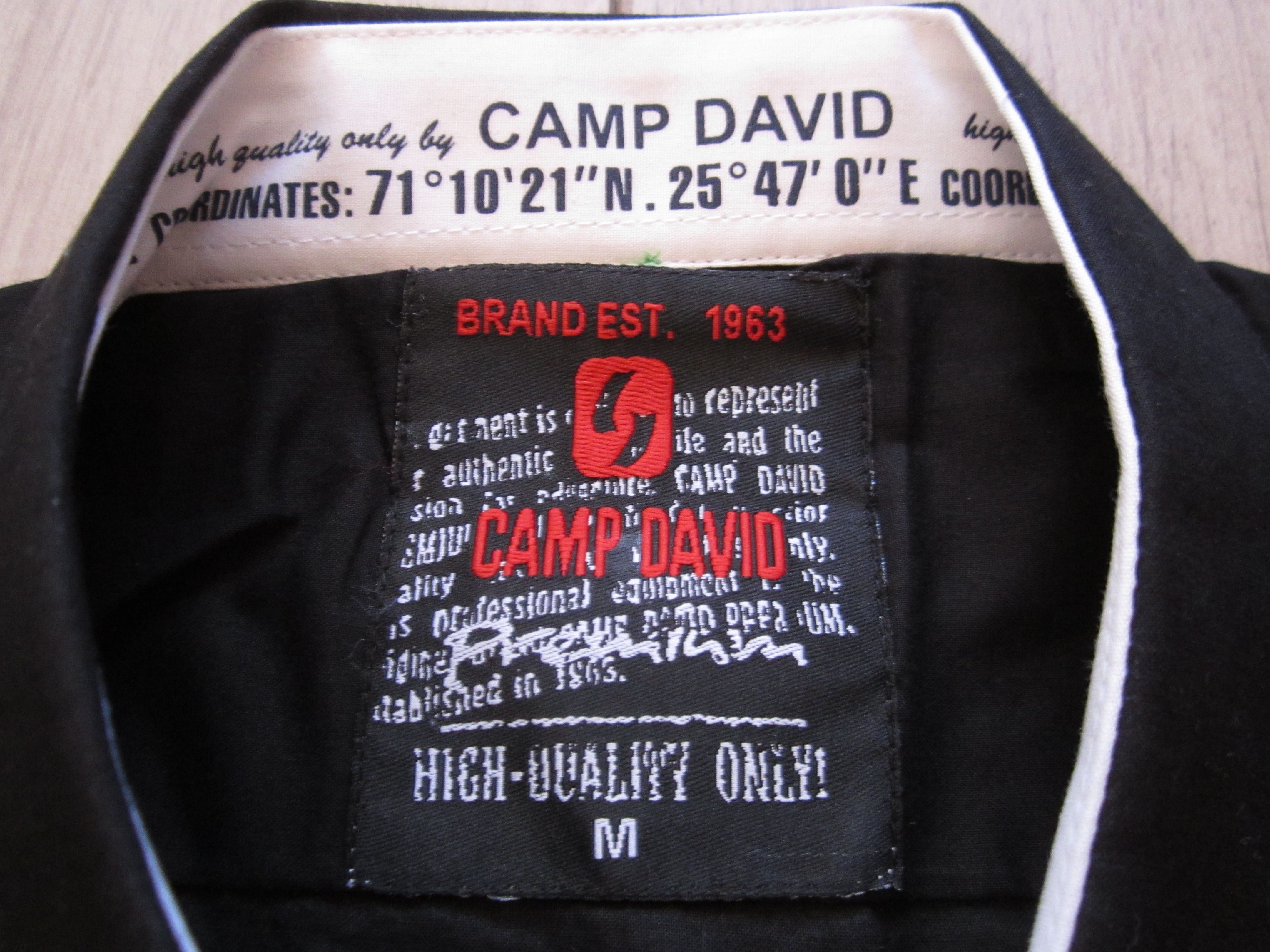 НОВА черна мъжка памучна риза CAMP DAVID размер M от Германия