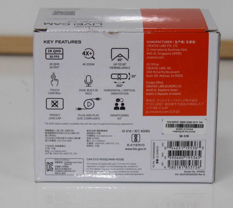 Creative LIVE! CAM sync V3