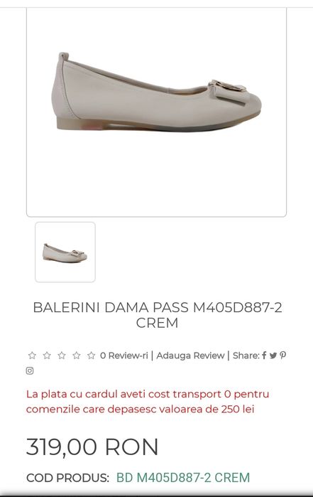 Balerini originali COX din piele  pentru femei