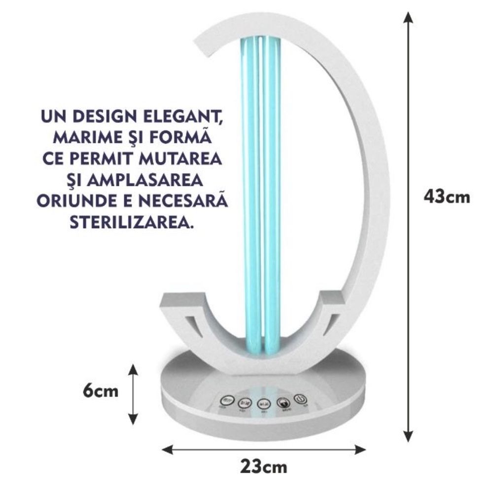 Lampa ultravioleta germicida UVC ozon virusi bacteri dezinfectare micr