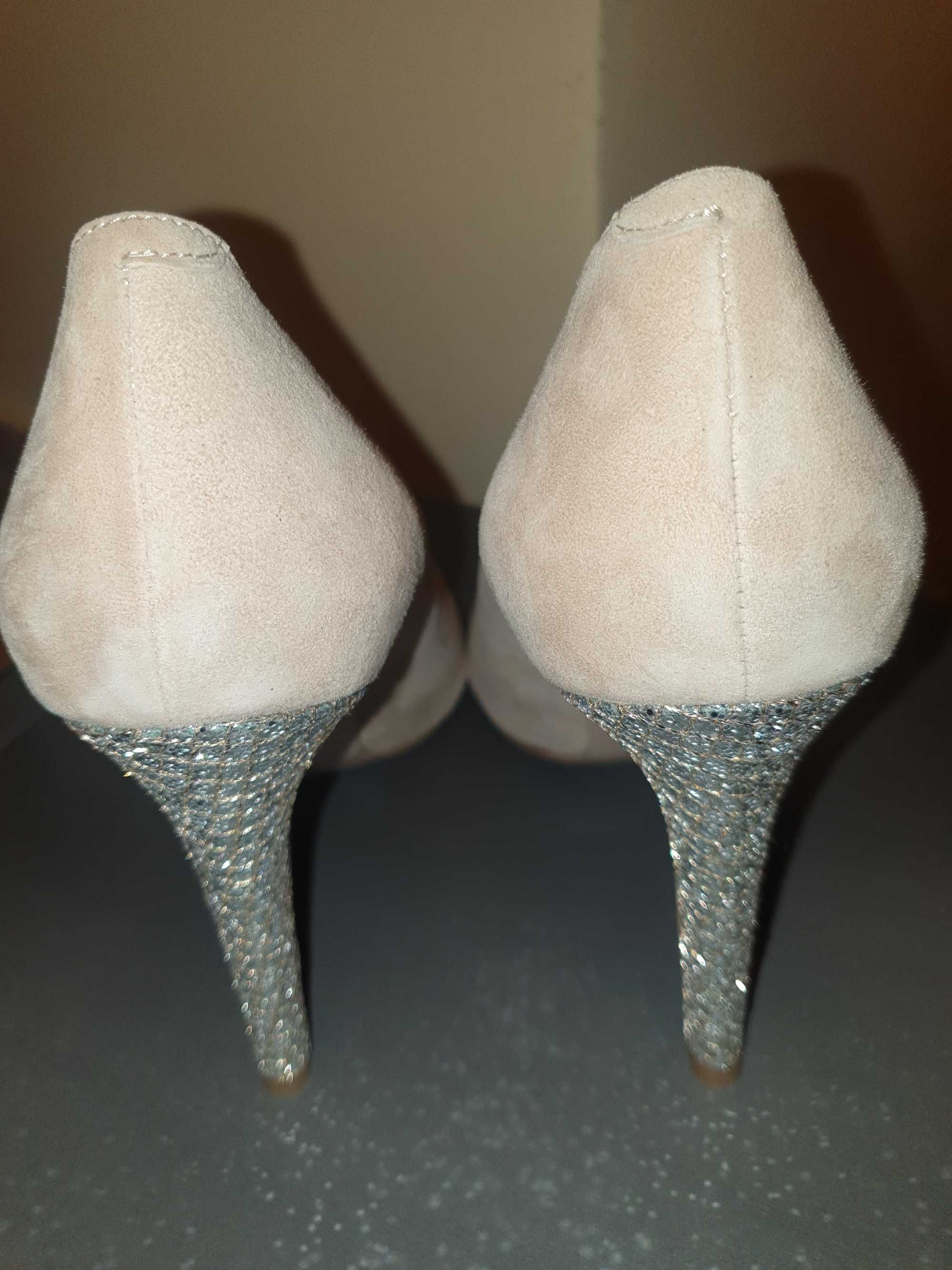 Pantofi dama stiletto, Garkony studio,cu toc glitter ,marime 38