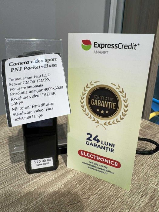 (ag42) Camera video Sport PNJ POCKET * 2 ani garantie* b5394