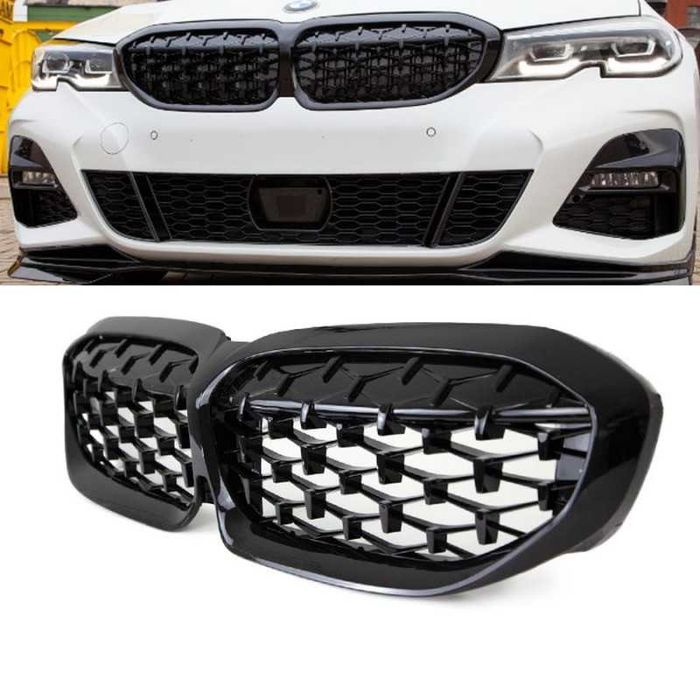 Бъбреци за BMW 3-ТА СЕРИЯ G20/G21 (03.2019+) DIAMOND STYLE черен гланц