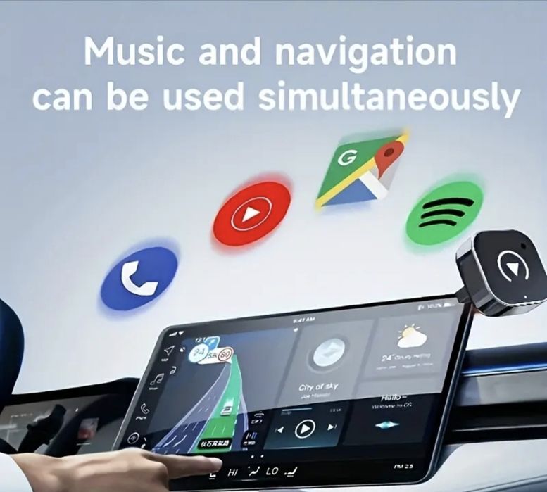 Adaptor wireless CarPlay & Android Auto fara fir