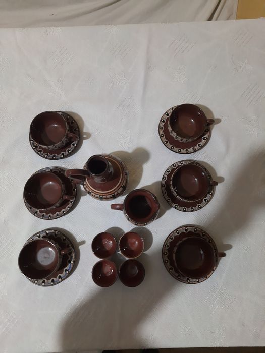 Комплект за кафе и чай от глина
