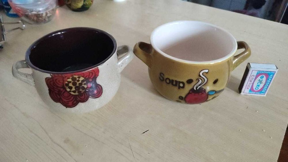 Керамическая супница кружка бульонница суповая тарелка новая