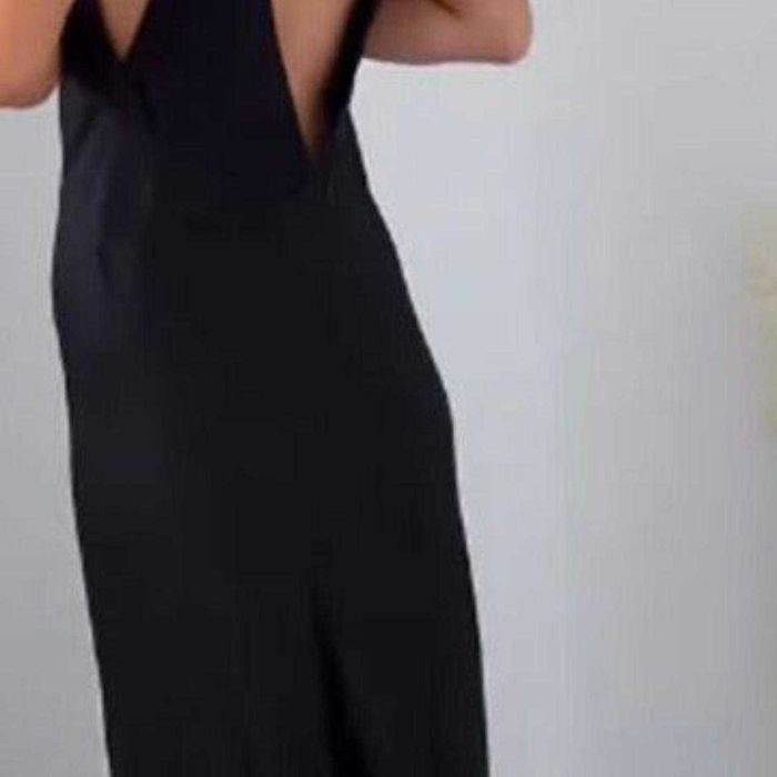 Zara rochie eleganta anniversary limit edition neagra lunga spate gol