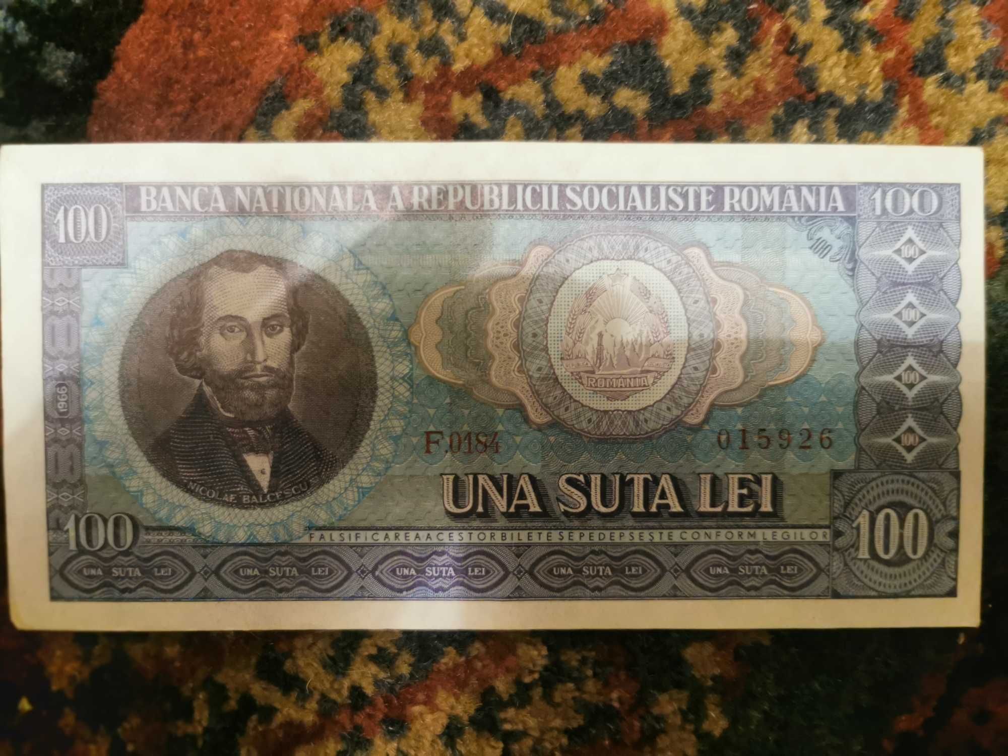 Bancnota 100 lei veche (1966) impecabila, pentru colectionari