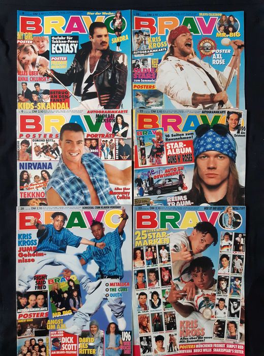 Голяма Колекция Стари Немски Списания BRAVO 163 Броя /1990 - 1994 год.