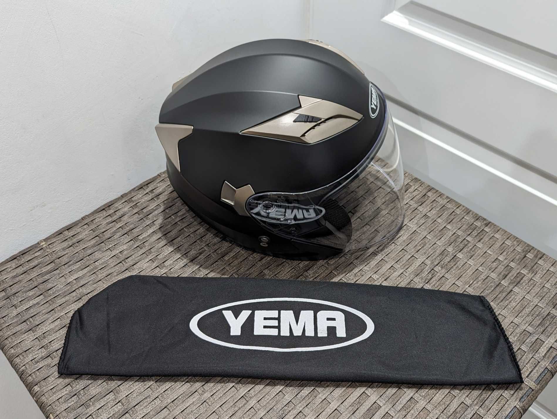 Casca moto chopper / scooter Yema, marime M - ochelari - open face