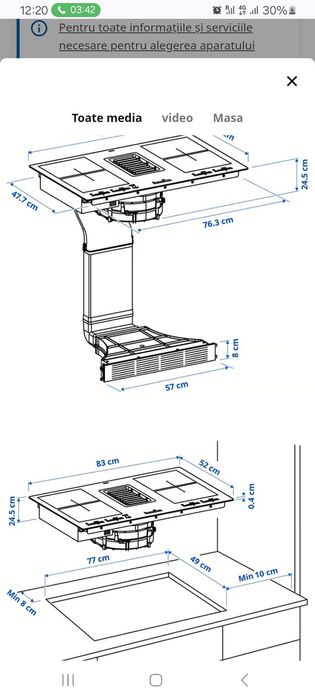 Plita electrica cu hota