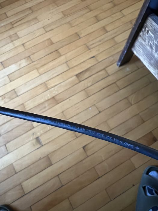 Cablu Thunderbolt usb 3.1 HP 120 W, 1.7m, Negru