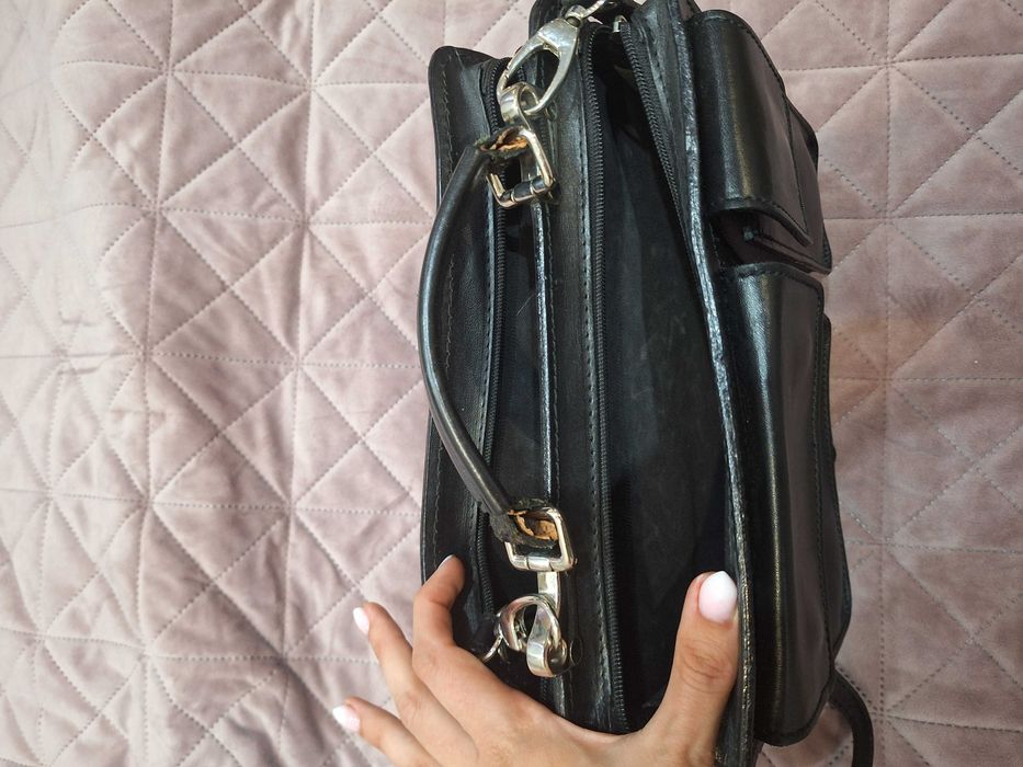 Дамска чанта - куфарче естествена кожа