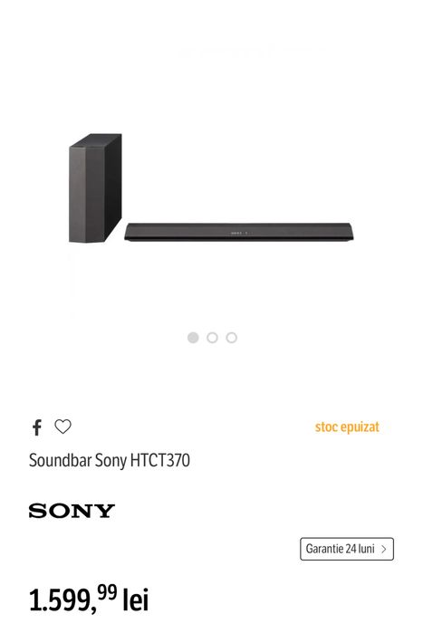 Soundbar sony ht tc370 - 300 wati