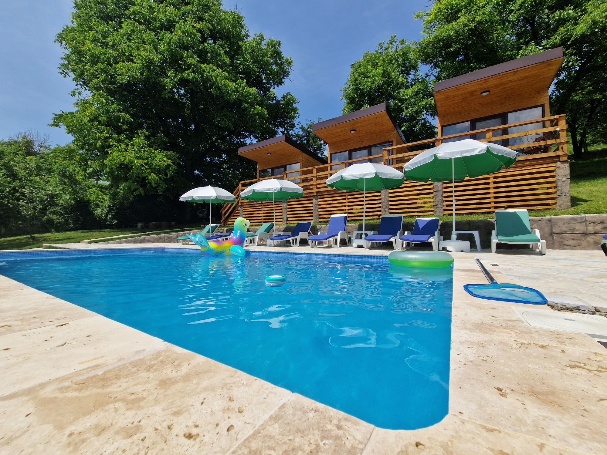 Cabana de inchiriat cu ciubar si piscina