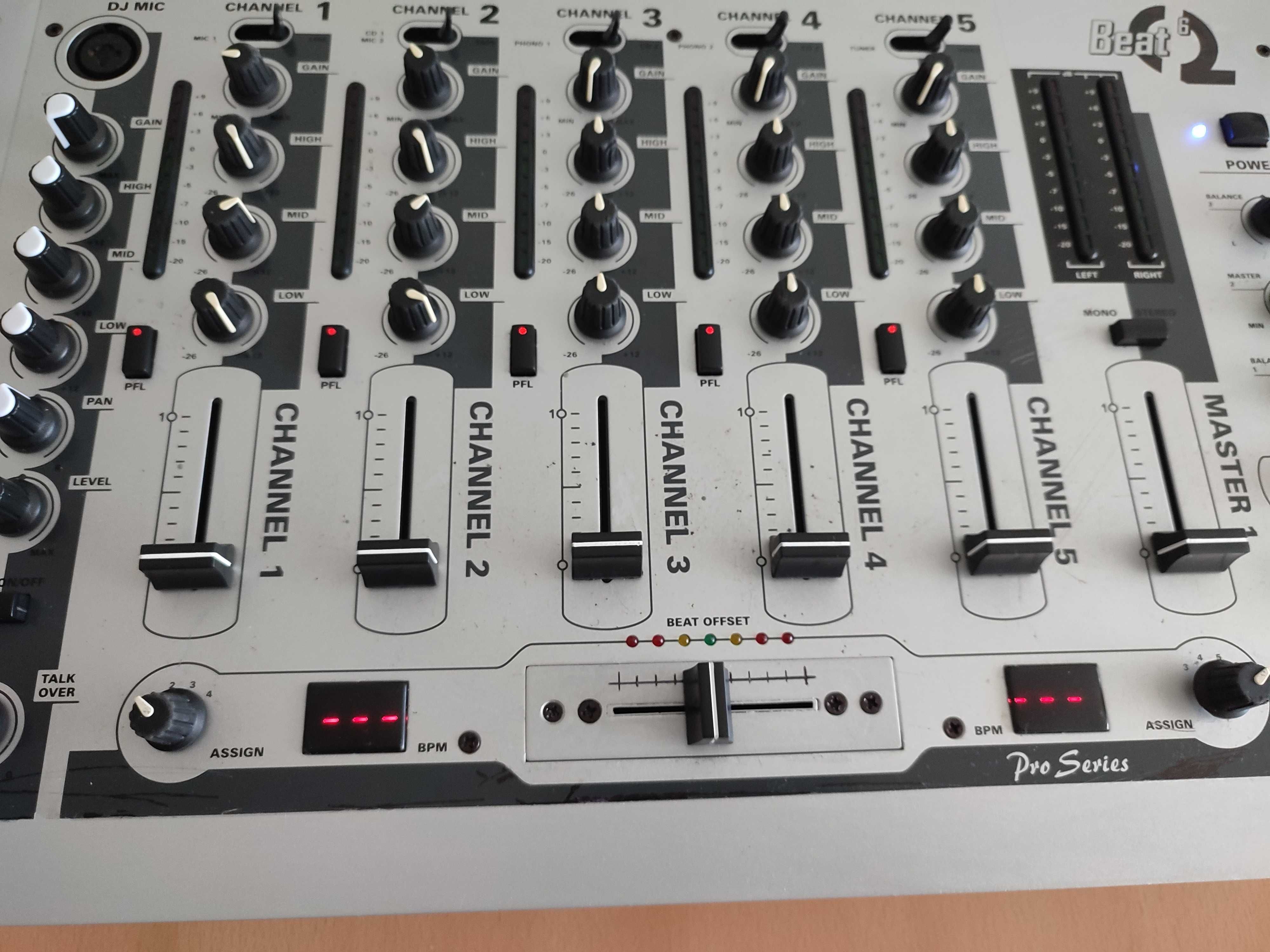 Пулт смесител професионален DJ миксер JB-Systems Beat 6