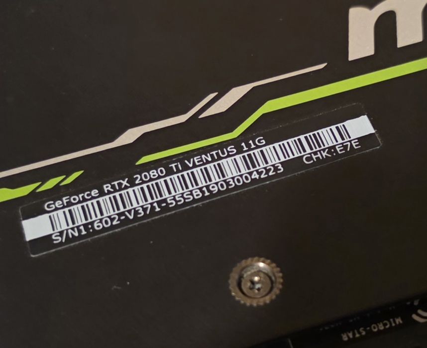 Placa video gaming MSI RTX 2080TI 11GB