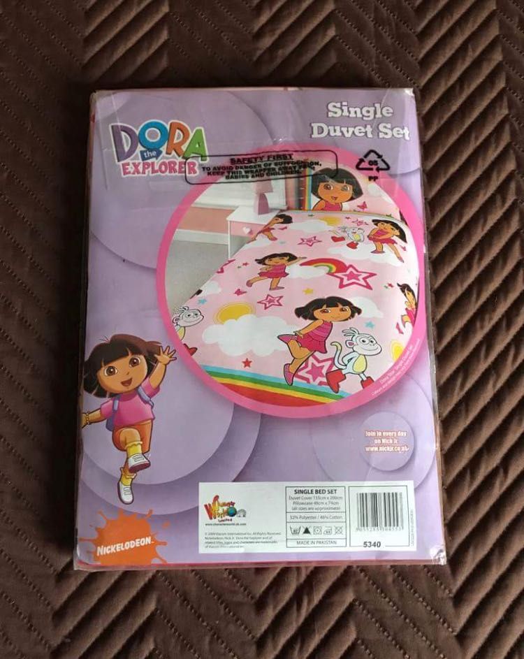 Детски комплект спално бельо/плик и калъфка/ Dora the explorer