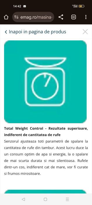 Mașina de spălat slim Gorenje Sensocare clasa A++