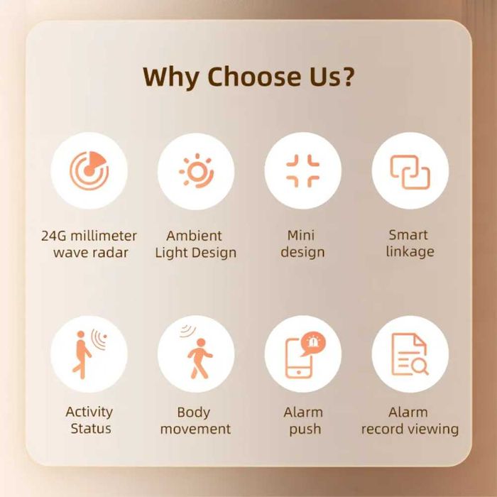 Avatto HE20 – WiFi Смарт сензор за човешко присъствие | 24Ghz мм радар