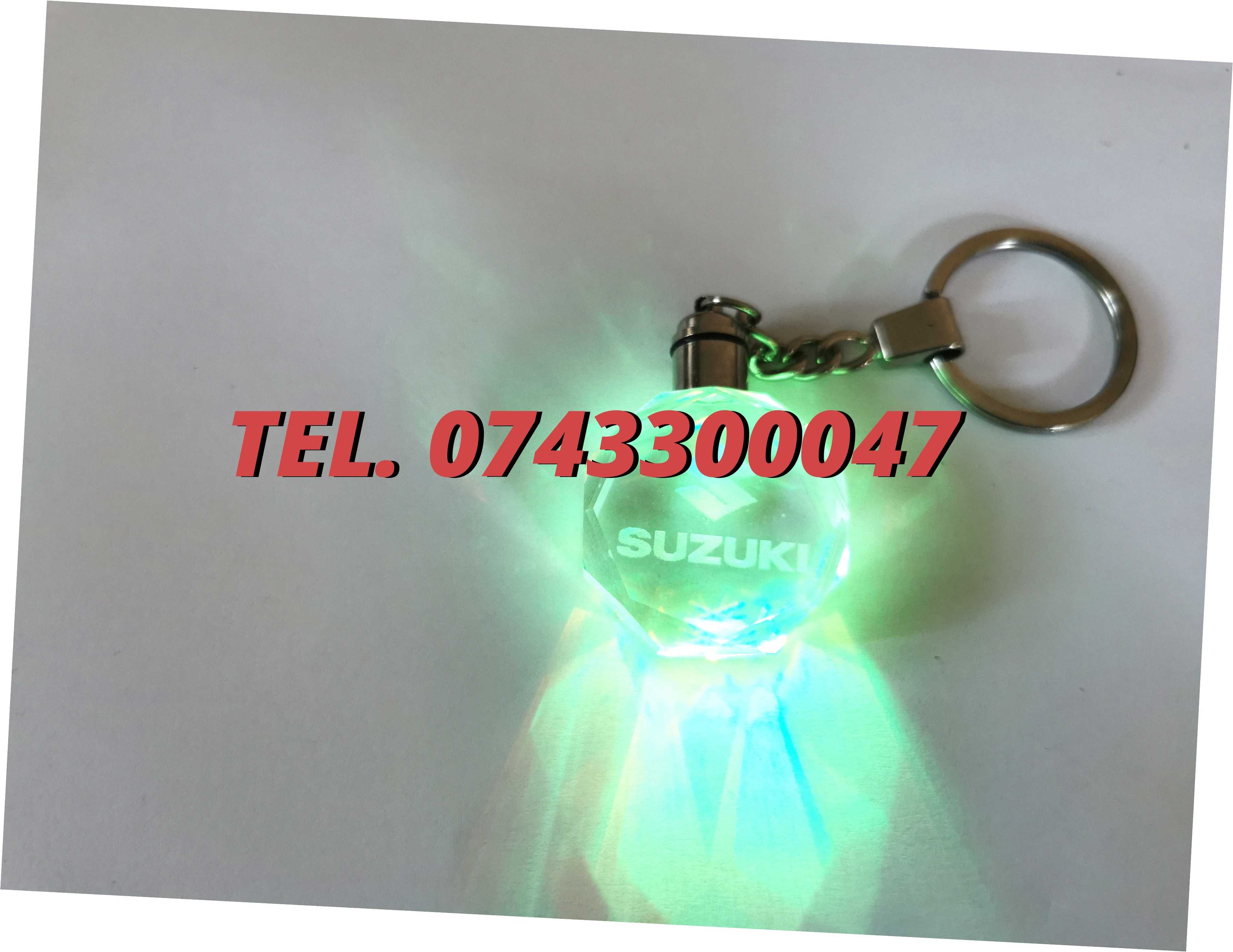 Promotie Breloc Din Sticla Cu Led 6 Culori Suzuki