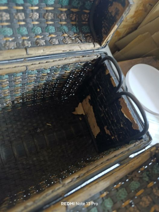 Старинно железопътен куфар сандък