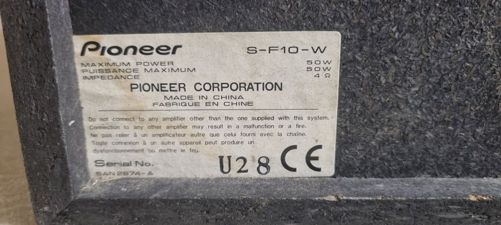 Subwoofer pioneer 50w