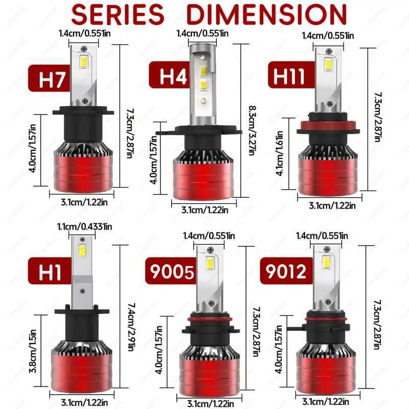 LED крушки за основни фарове H1 Н3 Н4 Н7 Н11 НВ3 НВ4
