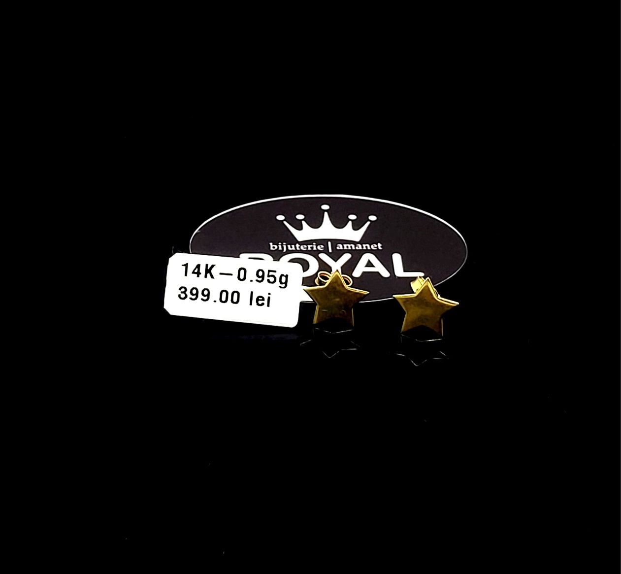 Bijuteria Royal cercei din aur 14k 0.95 gr