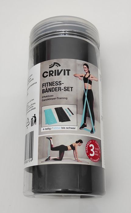 Set 4 benzi elastice si rezistente Crivit, latex,