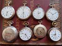 Старинные часы Glashutte Tavannes Junghans карманные охотничьи военные