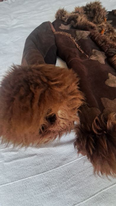 Дамско кожухче от агнешка кожа