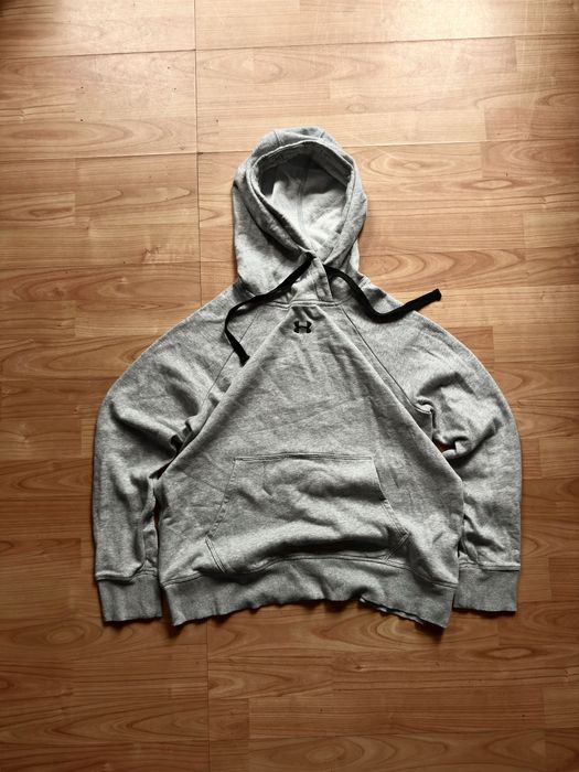 Hanorac hoodie bluza sweater center logo Under Armour grey cotton