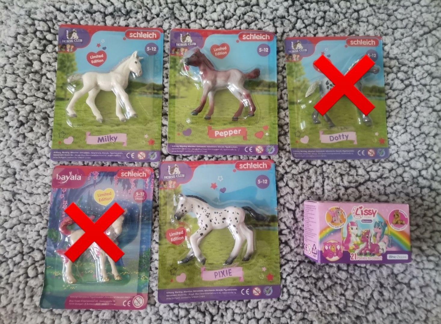 Lichidare de stock 3 Cai Manji Schleich Noi sigilați  Lissy Pony Unico