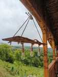 Candelabru rustic lemn nuc ,cires ,stejar