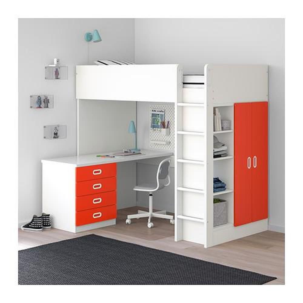 Двуетажно легло с бюро  IKEA