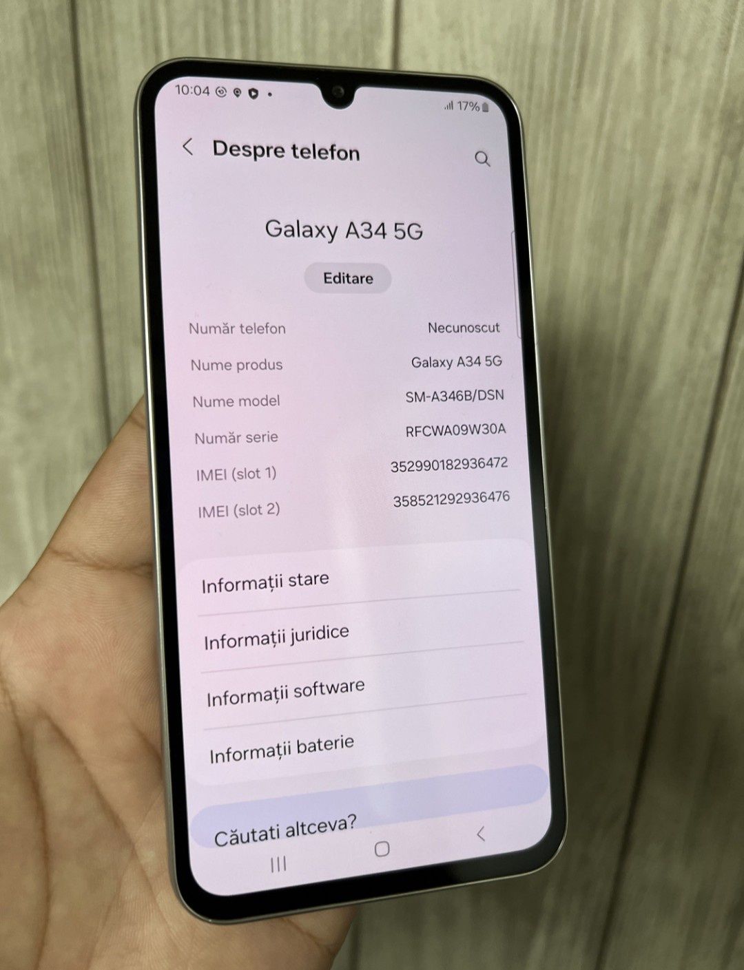 Samsung a34 5G ca nou 850 lei