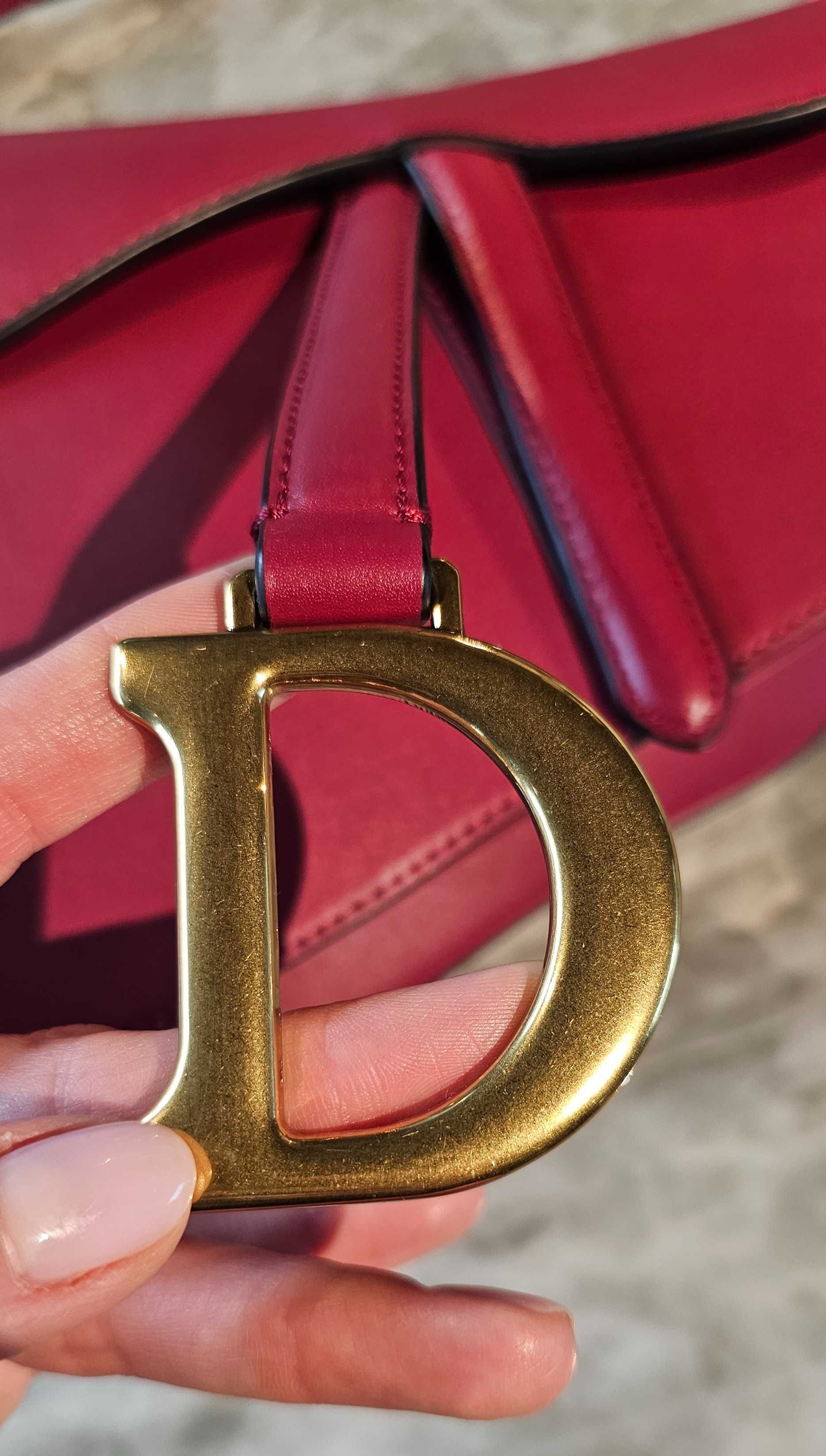 до 30.04 - 2500лв. Burgundy Dior Saddle Bag Smooth Skin