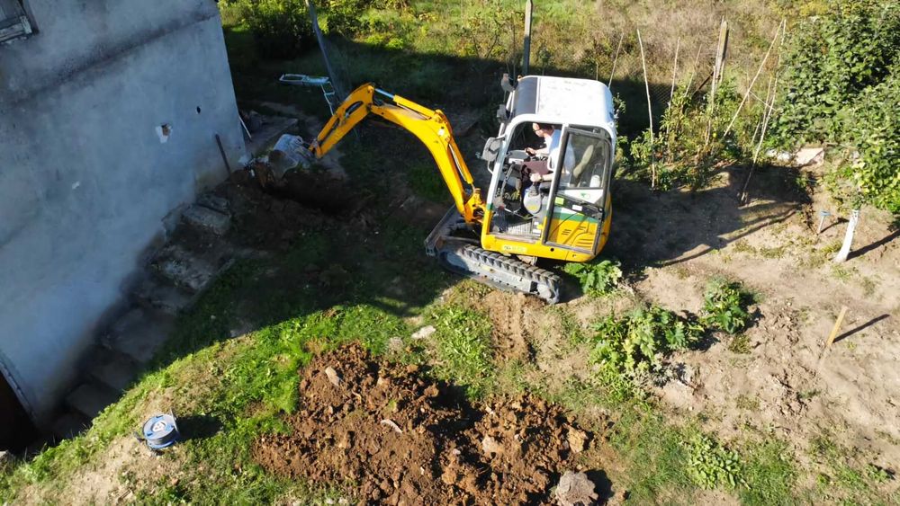 Услуги с мини багер, бобкат, всляк