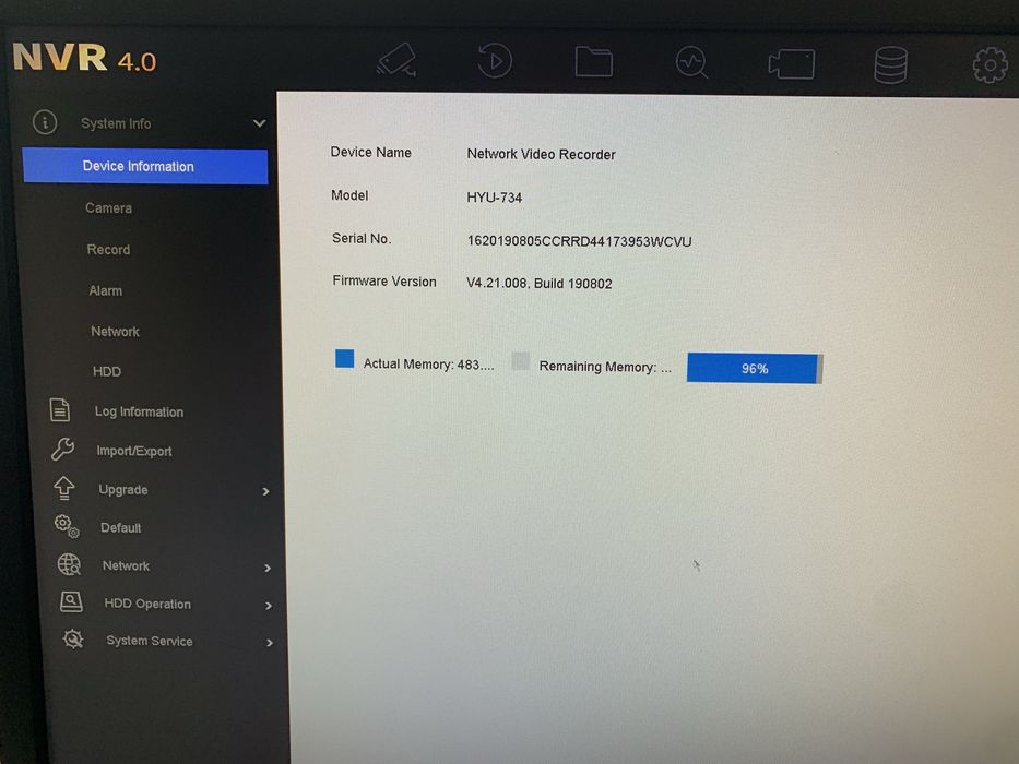 NVR IP Hyundai hyu-734 16 canale Camere Supraveghere HDMI 4K VGA