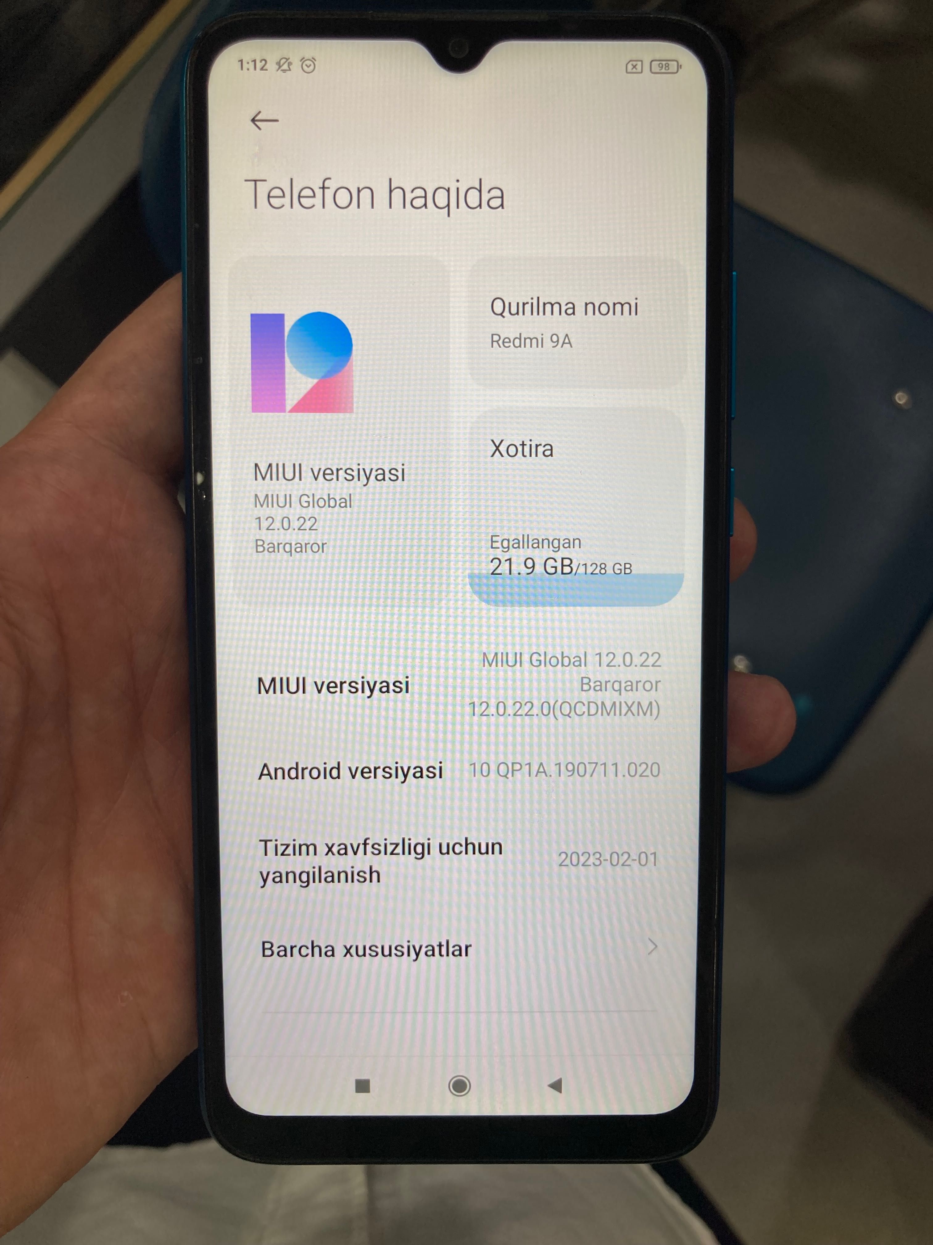Xiaomi  9A 128GB