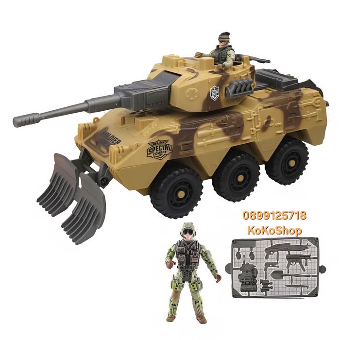 Детски танк с войници/танк/бойна машина