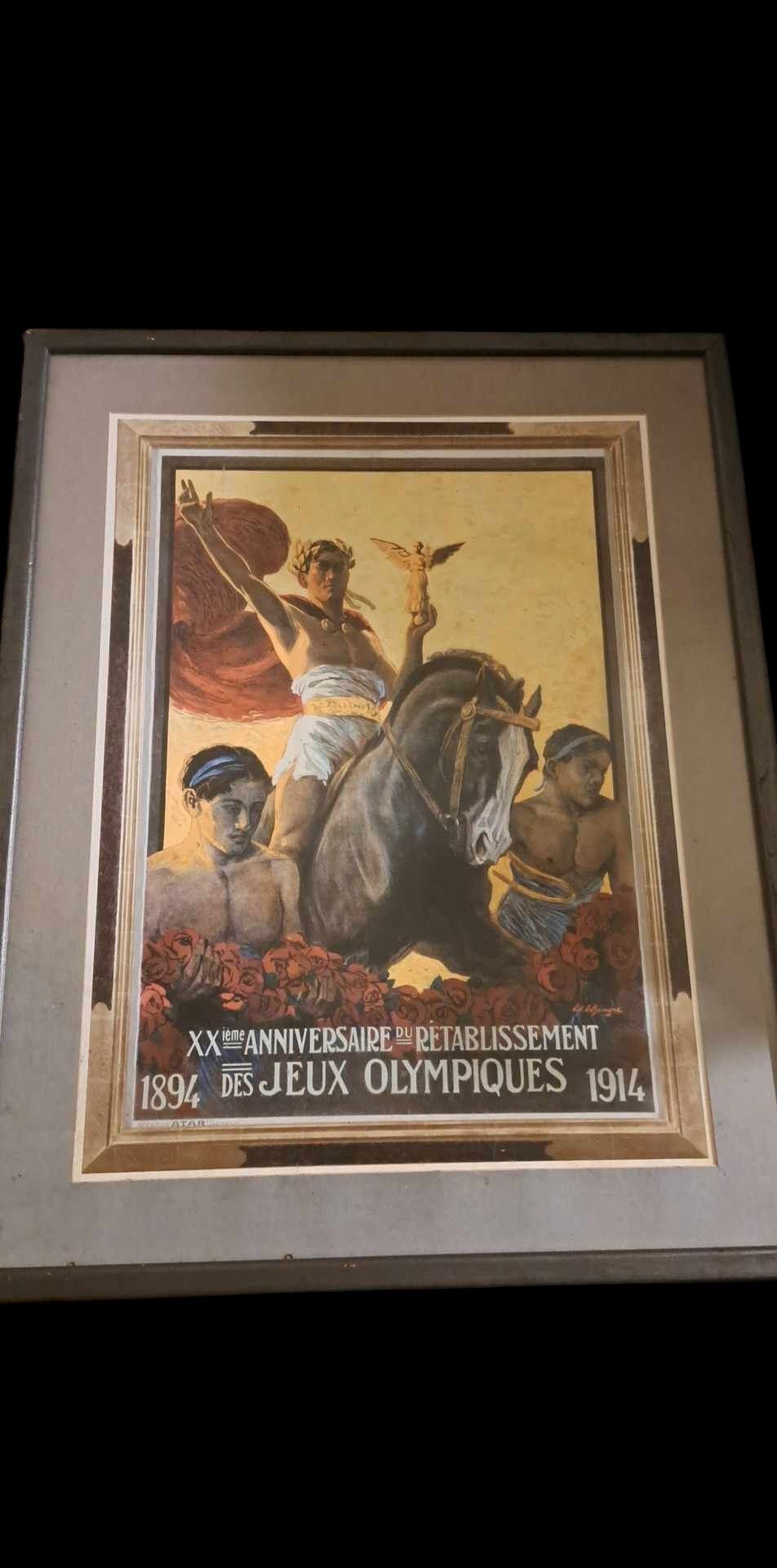 Два плаката олимпийски игри,рамкирани